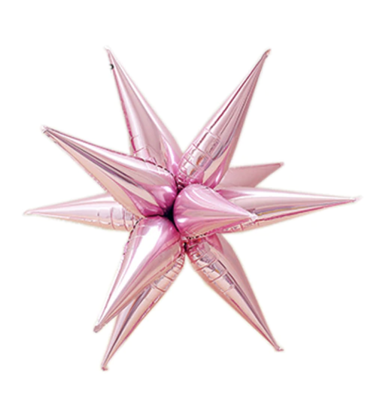 Air-Filled Starburst Balloons, 3D Star Foil