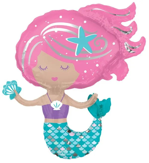 Shimmering Mermaid, 30" Foil Balloon