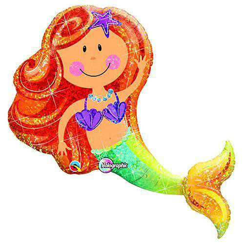 Holographic Merry Mermaid, 38"