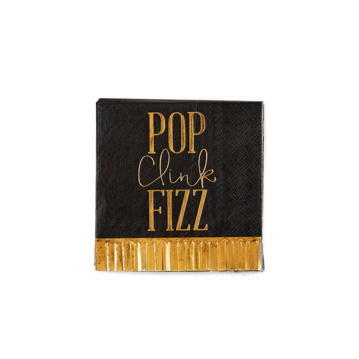 Pop Clink Fizz FRINGED COCKTAIL NAPKINS*