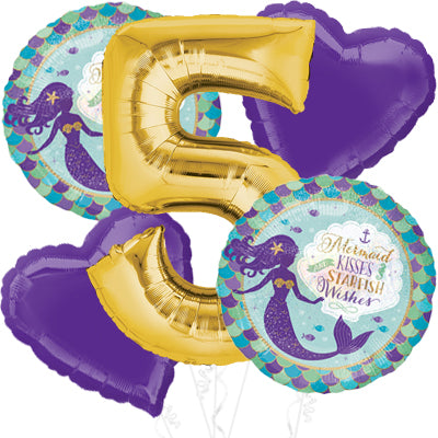 Mermaid Number Bouquet 5pc.