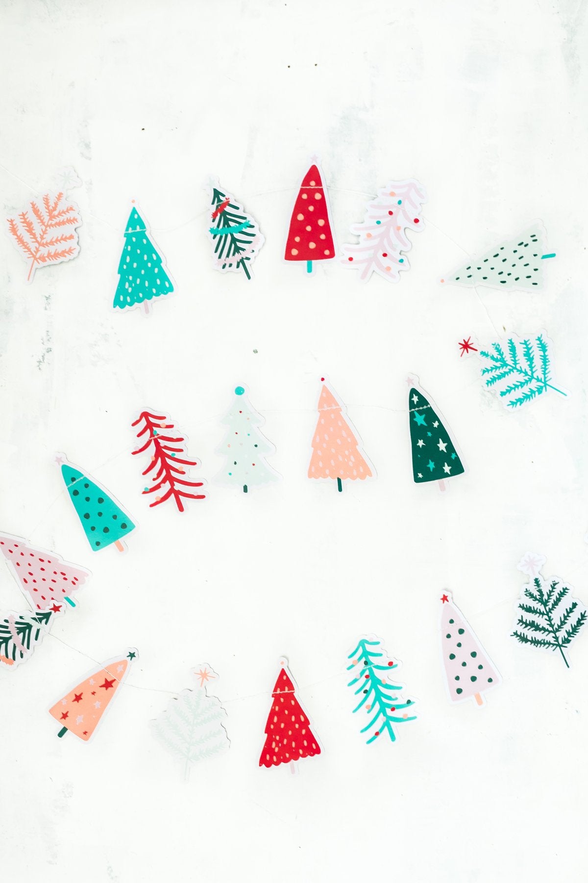 WHIMSICAL CHRISTMAS TREES BANNER*