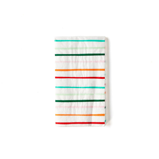 BRIGHT STRIPED WHIMSICAL DINNER NAPKINS