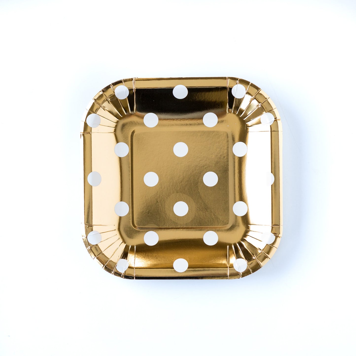 GOLD POLKA DOT 7" PLATES