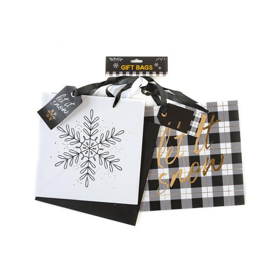 Snowflakes Large Gift Bag Set of 3 | Christmas Gift Bags