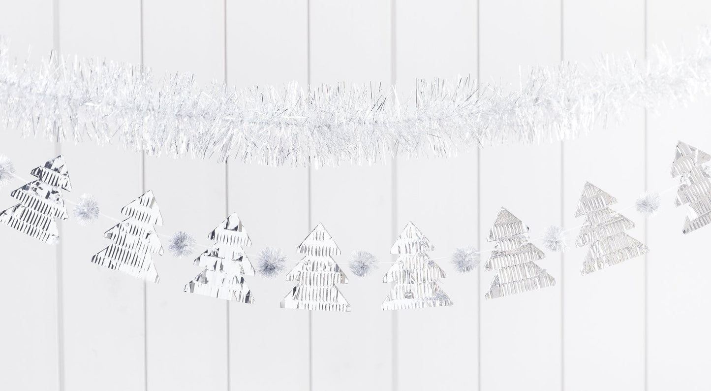 TINSEL CHRISTMAS TREE BANNER