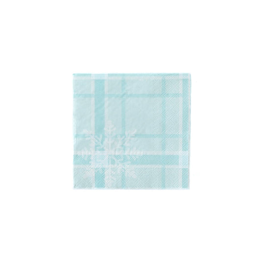 Blue Snowflake Cocktail Napkin