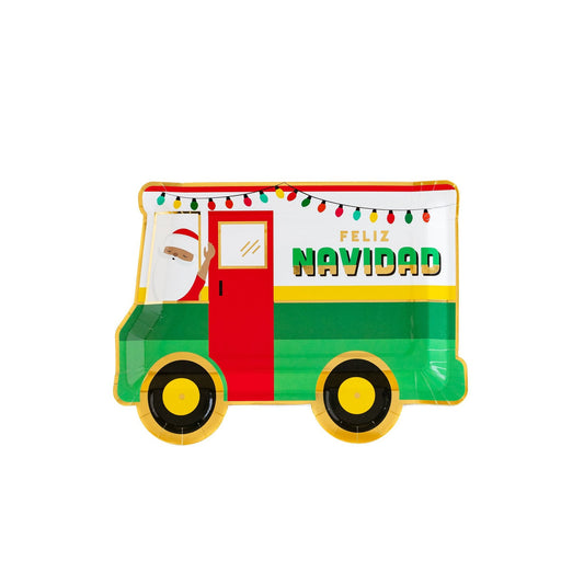 Christmas Taco Truck Shaped 9inch Plate