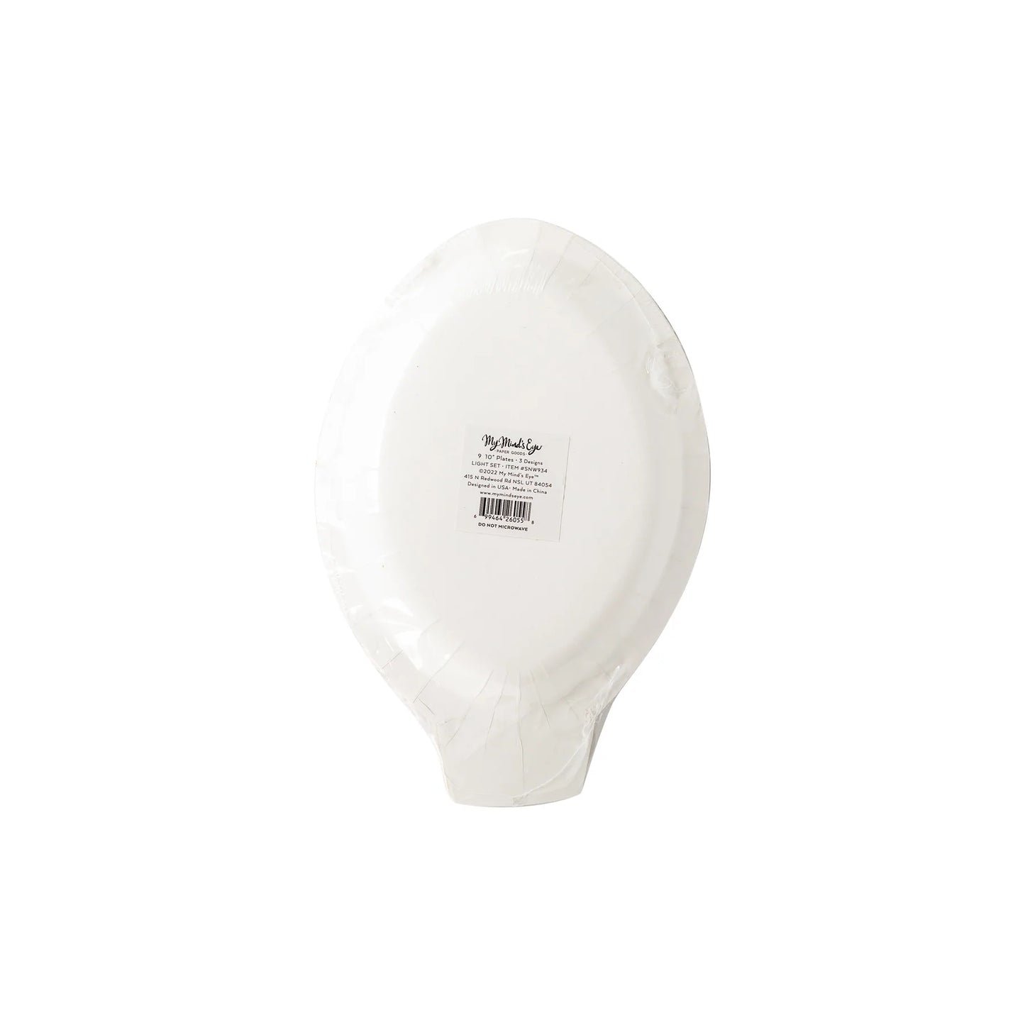 SNOW FUN CHRISTMAS BULB SHAPED PLATE