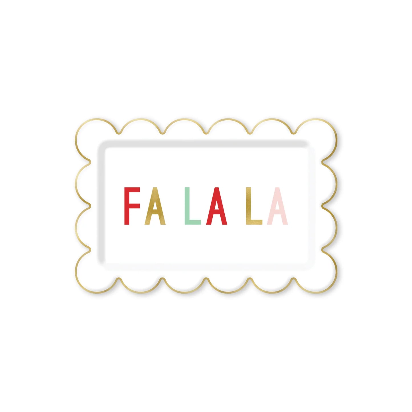 Snow Fun FA LA LA Scallop 10" Plate, Set of 8 Plates*
