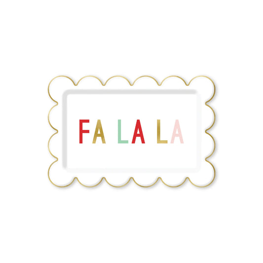 Snow Fun FA LA LA Scallop 10" Plate, Set of 8 Plates*