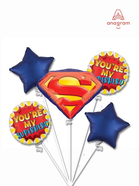 Superhero Balloon Bouquet 5pc.