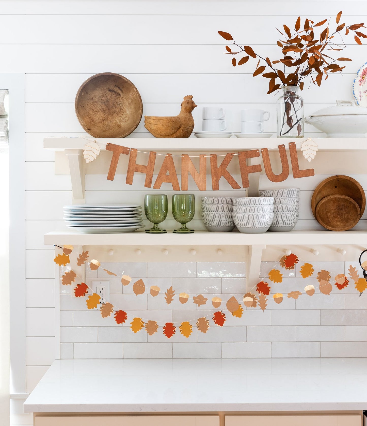 Wood Thankful Banner