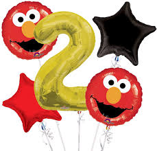 Elmo Party Bouquet 5pc W/ Number