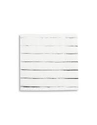 frenchie striped silver napkins