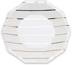 Frenchie Gold Striped Small Plates