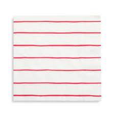 Frenchie Red striped napkins