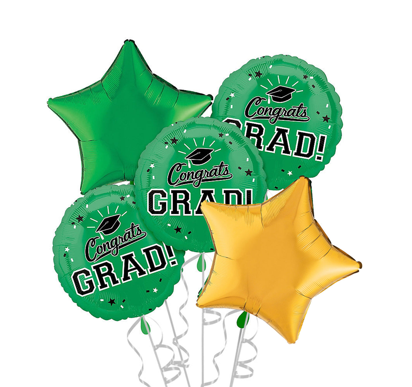 Congrats Grad Green Bouquet 5pc