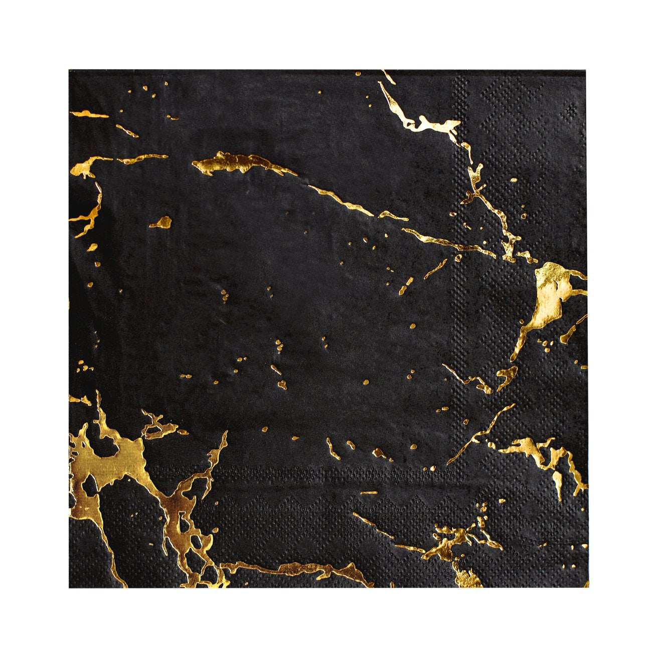 Black Marble Lunch Paper Napkins