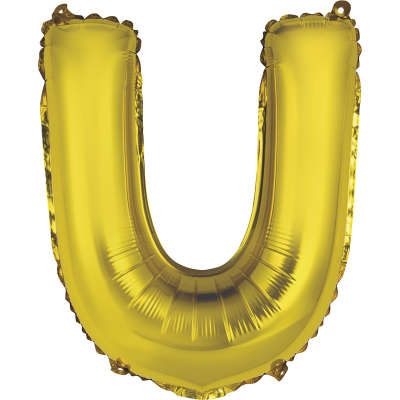 Gold Letter Foil 14'' Air-Filled Balloon Letters