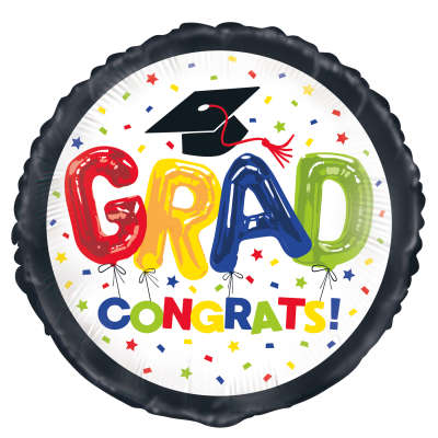 Letter Balloon Grad Round Foil Balloon 18"*