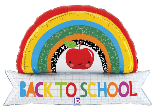 Back to School Rainbow Banner, 35″ Balloon*