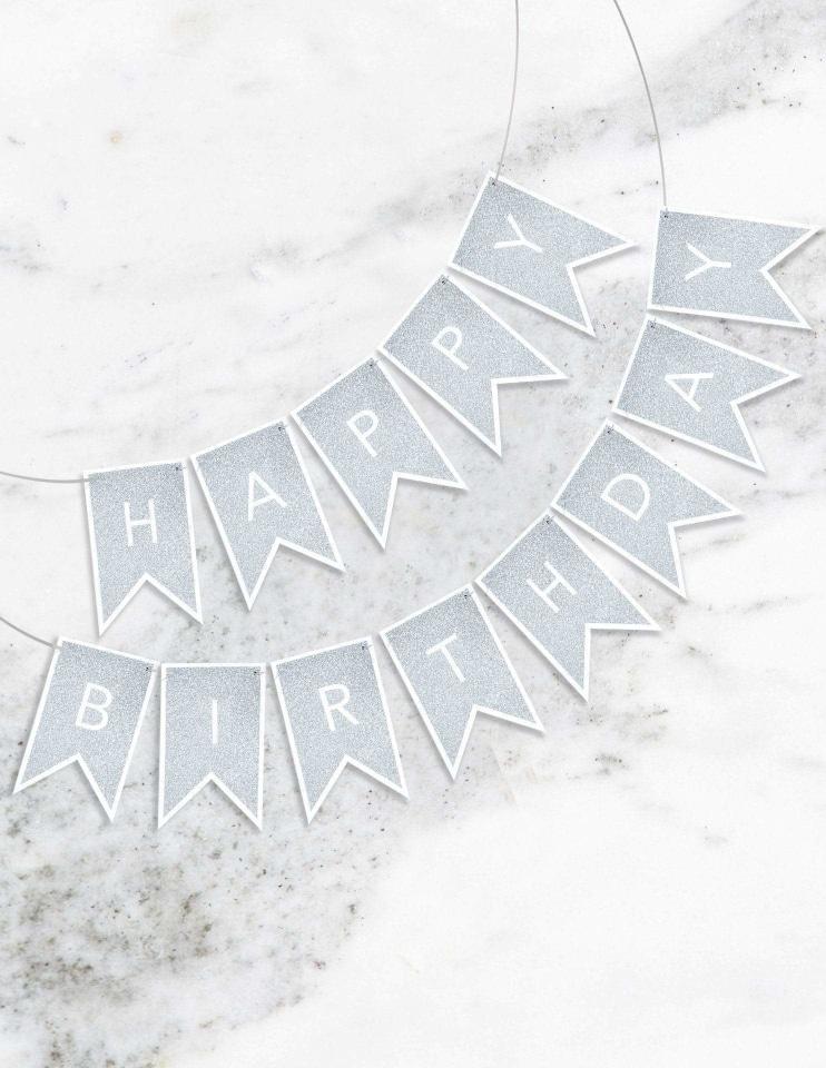 Silver BIRTHDAY BANNER