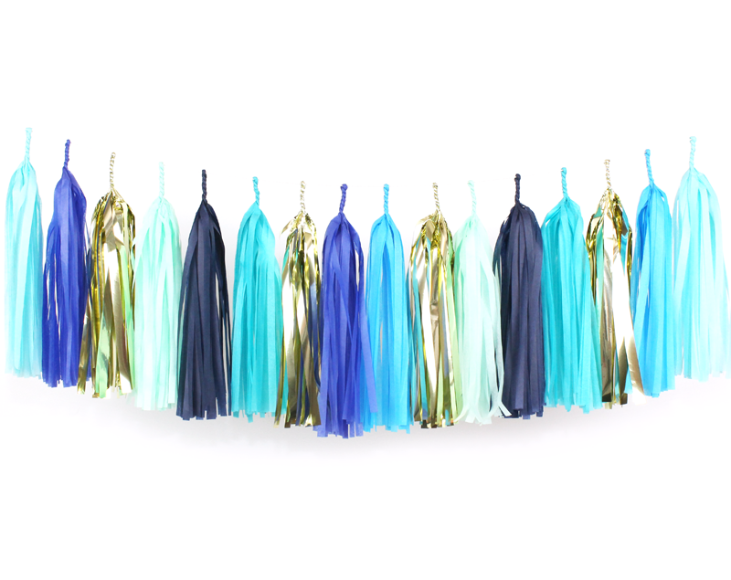Blue Party Tassel Garland Kit