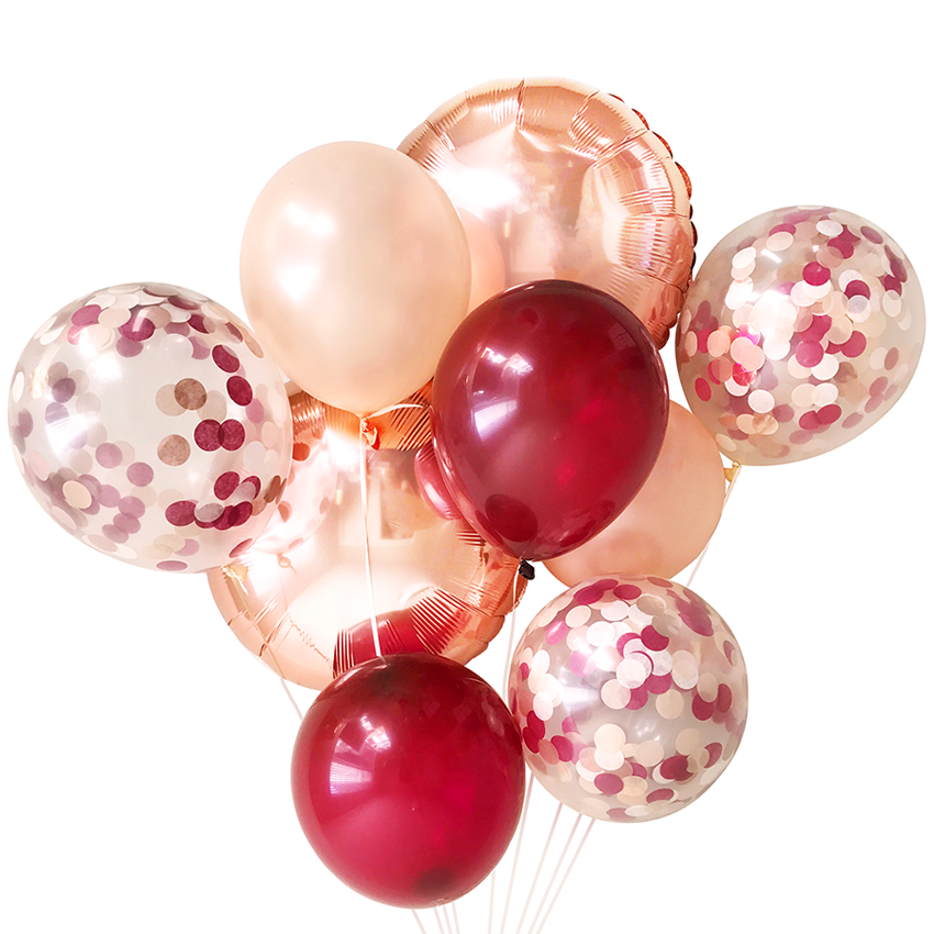 Balloon Bouquet - Burgundy & Blush