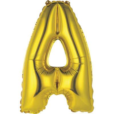 Gold Letter Foil 14'' Air-Filled Balloon Letters