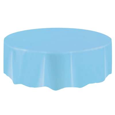 Round Solid Color Plastic 84'' Tablecovers