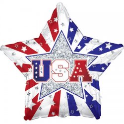 USA Glitter Mylar star