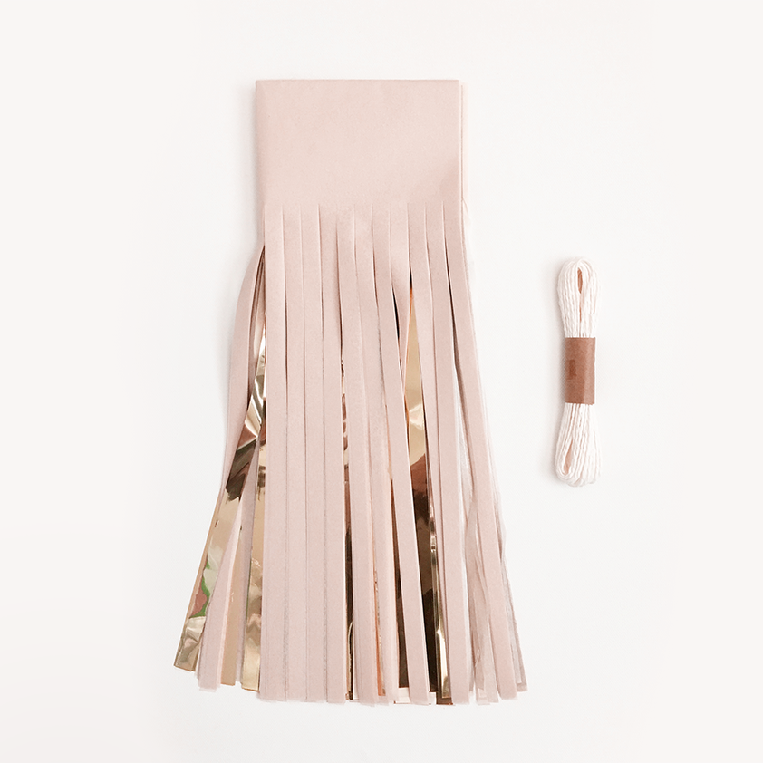 Blush Pink & Rose Gold Tassel Garland Kit