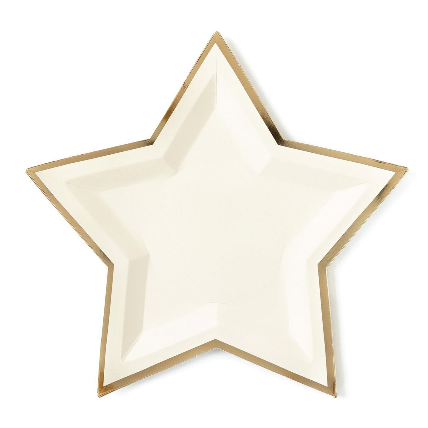 CREAM STAR SHAPED DESSERT PLATES