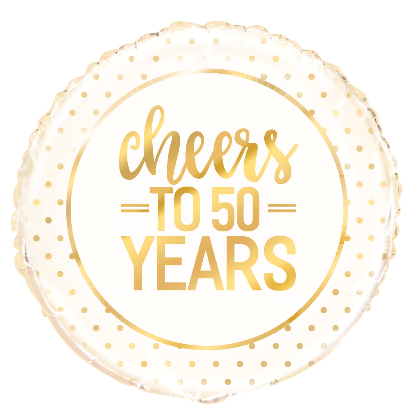 Cheers to 50 Years Gold Balloon