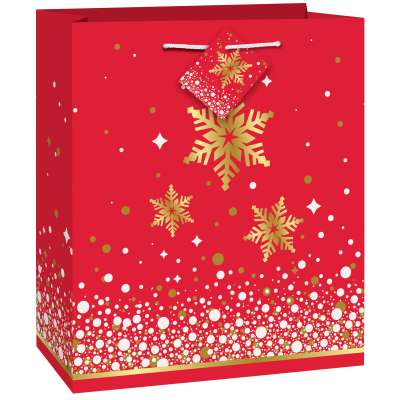 Gold Sparkle Christmas Medium Gift Bag