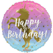 Unicorn Happy Birthday Horse
