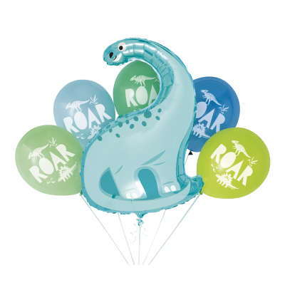 Dinosaur Giant Foil & Latex Balloon Kit 6pc