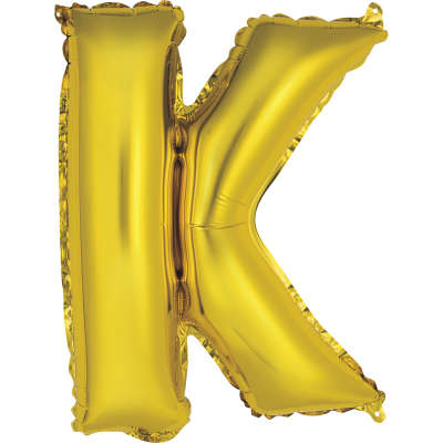Gold Letter Foil 14'' Air-Filled Balloon Letters