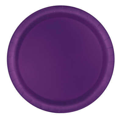 Deep Purple Solid Round 9" Dinner Plates 16ct
