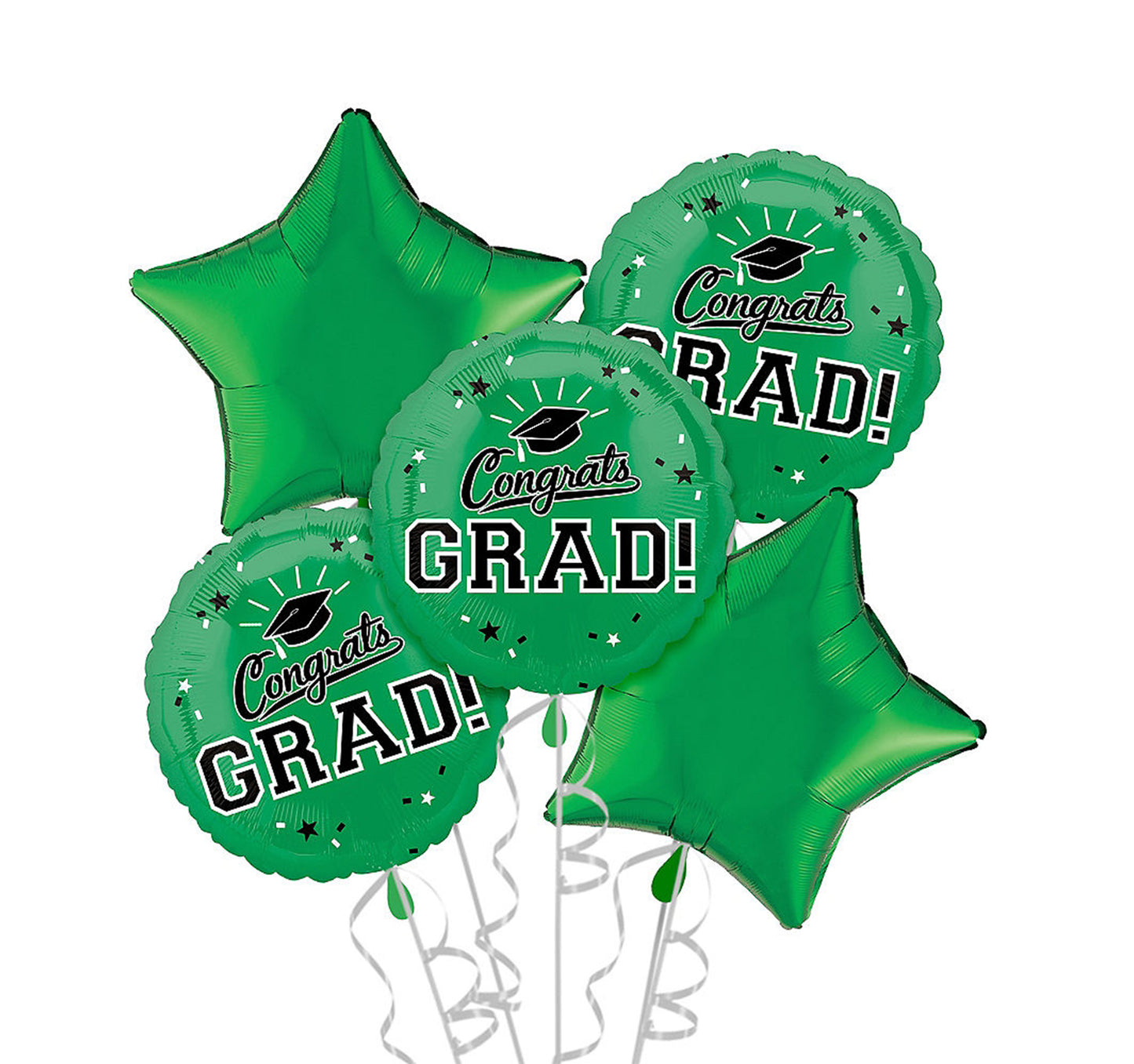 Congrats Grad Green Bouquet 5pc