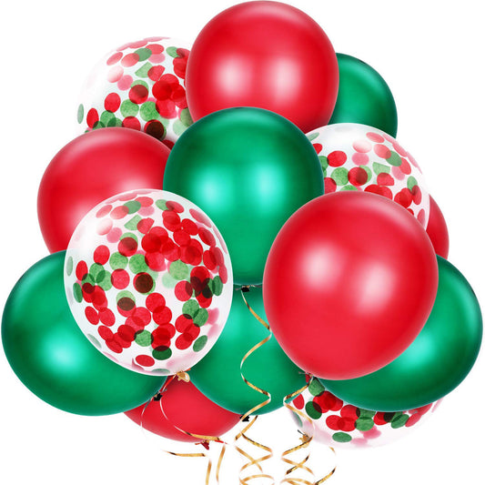 Traditional Christmas Confetti (14) Balloon Bouquet*