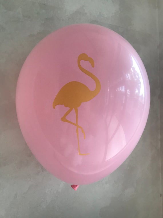 Flamingo Print 11'' Pink Latex Single