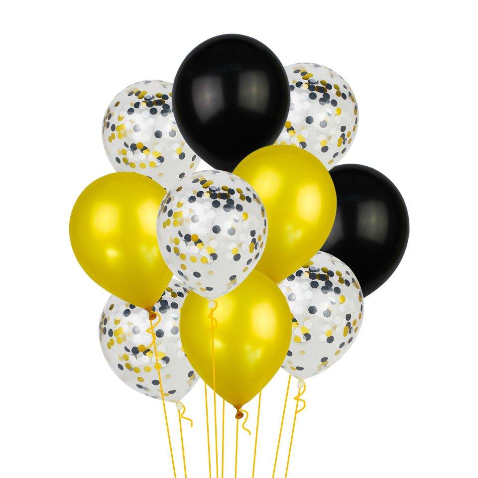 Black & Yellow W/ Confetti Bouquet Mix