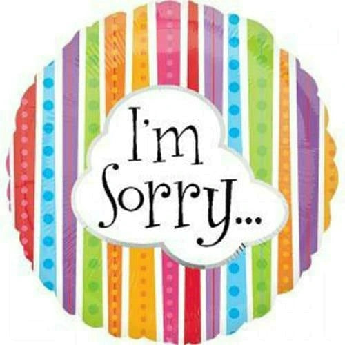 I'm Sorry Mylar Balloon