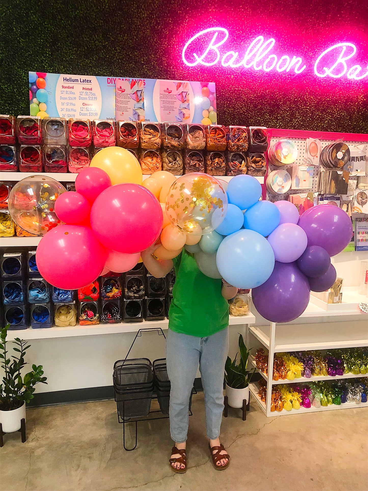 Colorful RAINBOW BALLOON GARLAND TO-GO (NO INSTALL)