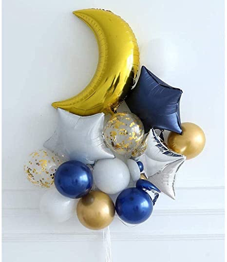 Navy Blue Moon & Stars Bouquet