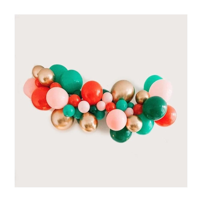 Christmas Minty Green/ Gold Style BALLOON GARLAND TO-GO (NO INSTALL)