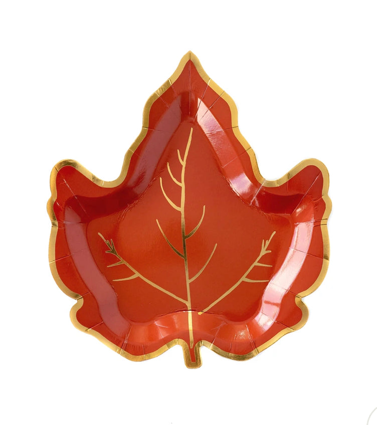 MAPLE LEAF SHAPED 7" PLATE