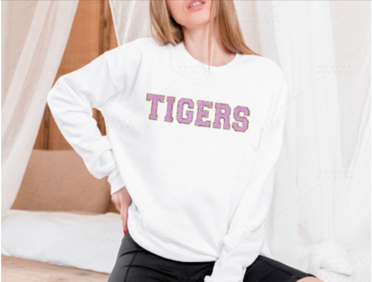 Chenille Tigers Patch Shirt